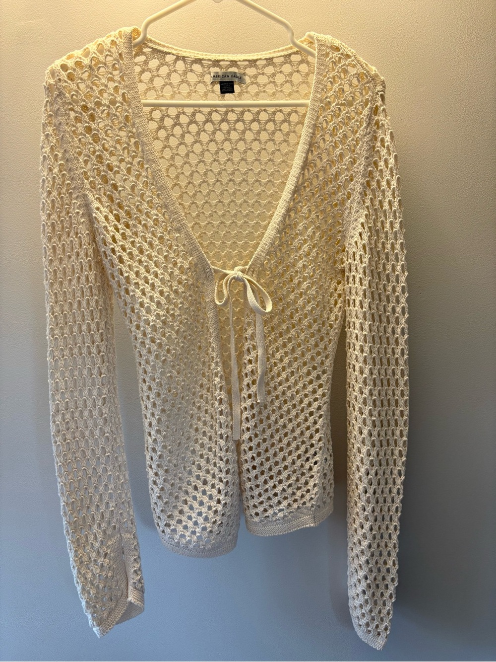 American Eagle Tie-Front Cardigan - Cream